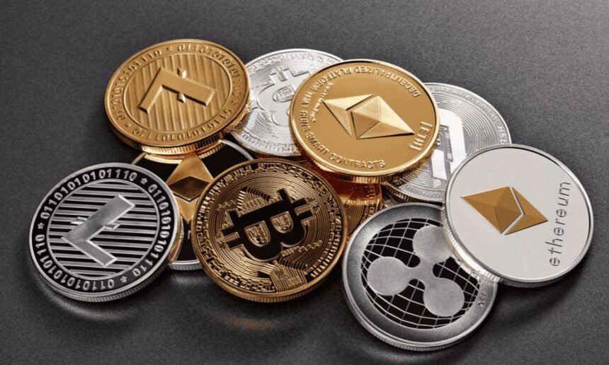 Shiba Inu dog with upward trending price chart and burning coins