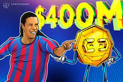 Ronaldinho launches tokens with a 35% insider supply, reaching a market capitalization of $397 million