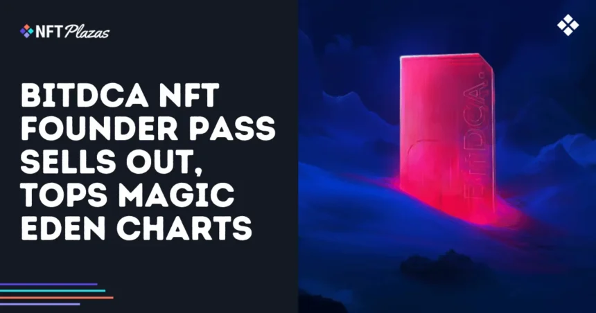 BITDCA NFT Founder Pass sold out, Tops Magic Eden Chart