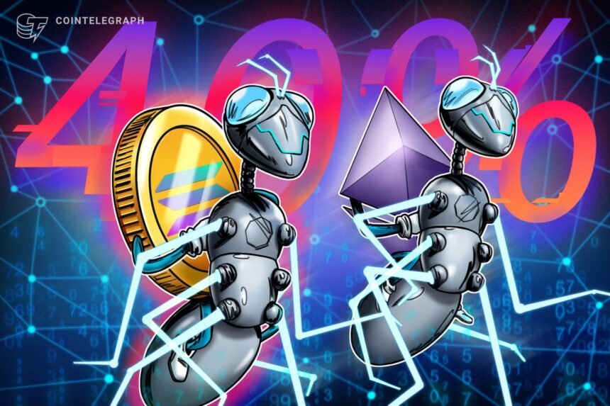 Solana Signals in Memecoin's craze while cooling 40% crash vs Ethereum