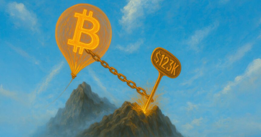 The $123K optional gamma pin keeps Bitcoin in tight range after a new ATH