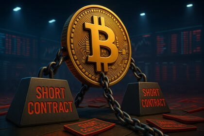 Something unusual has been built with a $98.1 billion Bitcoin futures flow, and either way could break