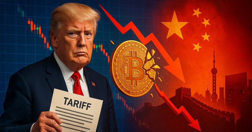 Bitcoin plummets 7% due to President Trump's threat of tariffs on China, resulting in $9 billion in liquidations