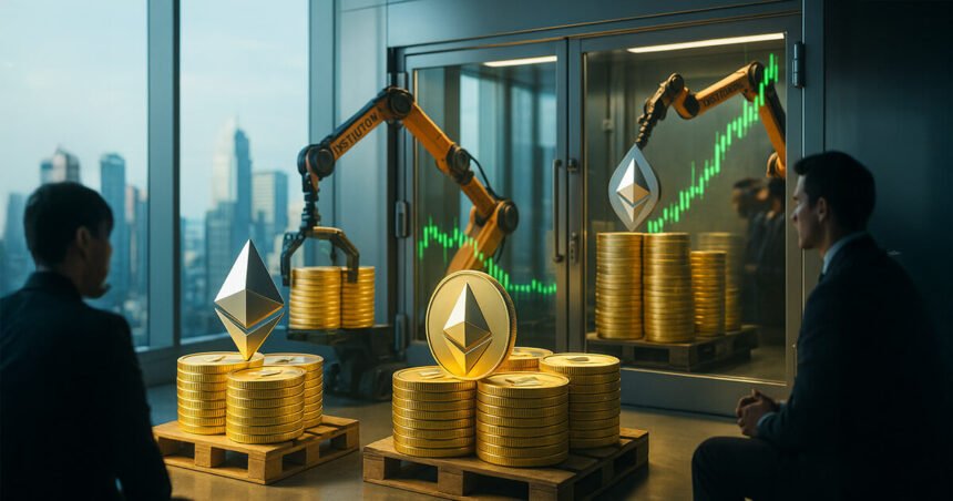 After Bitcoin crashed, financial institutions acquired 128,718 ETH as a buyout.