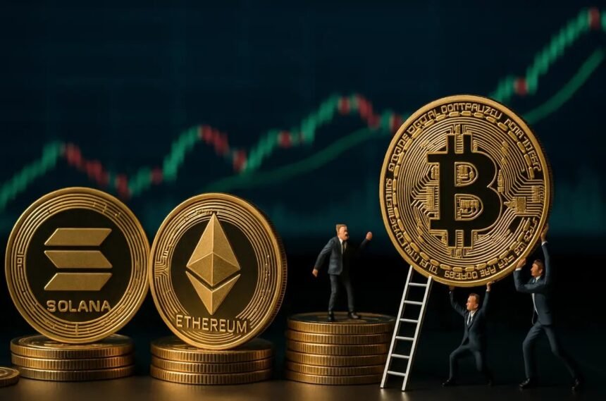 Bitcoin, Ethereum, Solana ožívajú december 2025