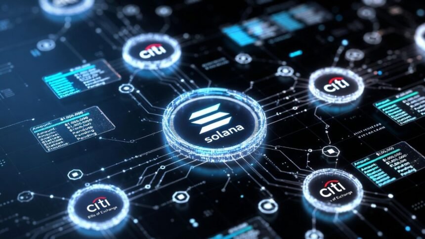 Solana is the network chosen by Citi to tokenize bills of exchange