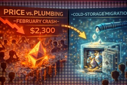 Price vs. Plumbing: Why Ethereum’s February Crash Collided With A Record Surge In Cold-Storage Migration