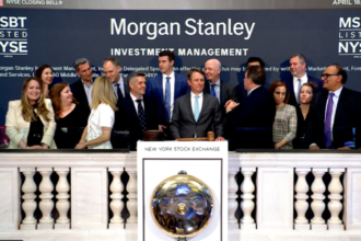 New York Stock Exchange celebrates Morgan Stanley Bitcoin ETF with bell
