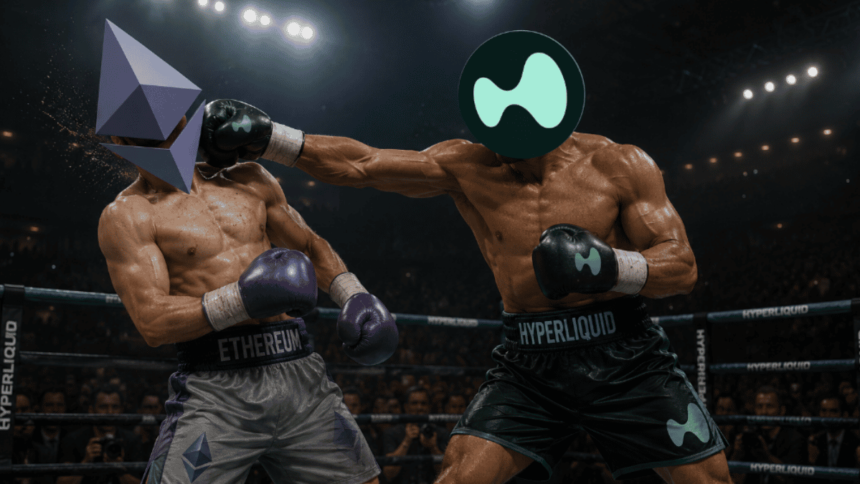 Hyperliquid generates 400% more monthly income than Ethereum