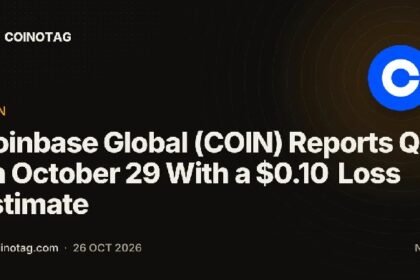Coinbase Global (COIN) Reports Q3 on October 29 With a $0.10 Loss Estimate